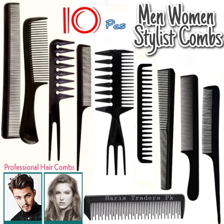 Pack of 10-Professional Hairdressing Combs For Women And Men - Image 5