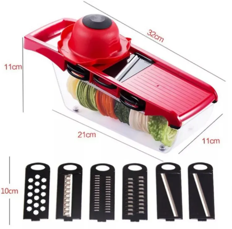 10 in 1 Mandoline Slicer Vegetable Cutter with Stainless Steel Blade Manual Potato Peeler Carrot Cheese Grater Dicer Kitchen Tool - Image 3