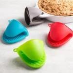 Silicone Heat Resistant Gloves Clips Insulation Non Stick Anti-slip Pot Bowel Holder Clip Cooking Baking Oven Mitts - Pair (Random Color) thumbnail 2