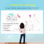 Artisan - Dry Erase Whiteboard Sticker Vinyl Sticker, Self-adhesive & reusable White Board Peel Stick for School,Office,Home,Kids Drawing with 2 erasable markers(good quality ) thumbnail 4