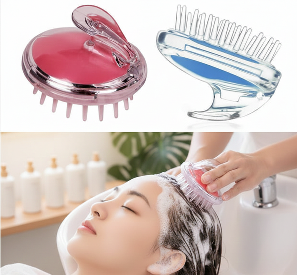 Hair Wash Brush & Scalp Massage Comb – Anti-Dandruff Haircare Brush with Soft Silicone Bristles | Deep Scalp Cleanser, Hair Growth Massager, Anti-Itch, Anti-Hair Fall - Image 2