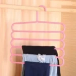 5 Layer Magic Hangers Hanger: Anti-Slip Multi-Purpose and Multi-Functional Magic Multiple Layer Trousers Hangers Hanger - Multifunction Pants Closet Belt Holder Rack S-Type 5 Layers Saving Space Hangers Hanger thumbnail 3