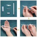 Pen Knife | Detail Precision Cutting tool | Paper, model making, etching, carving Cutter with 6 Blades + 1 Handle thumbnail 2